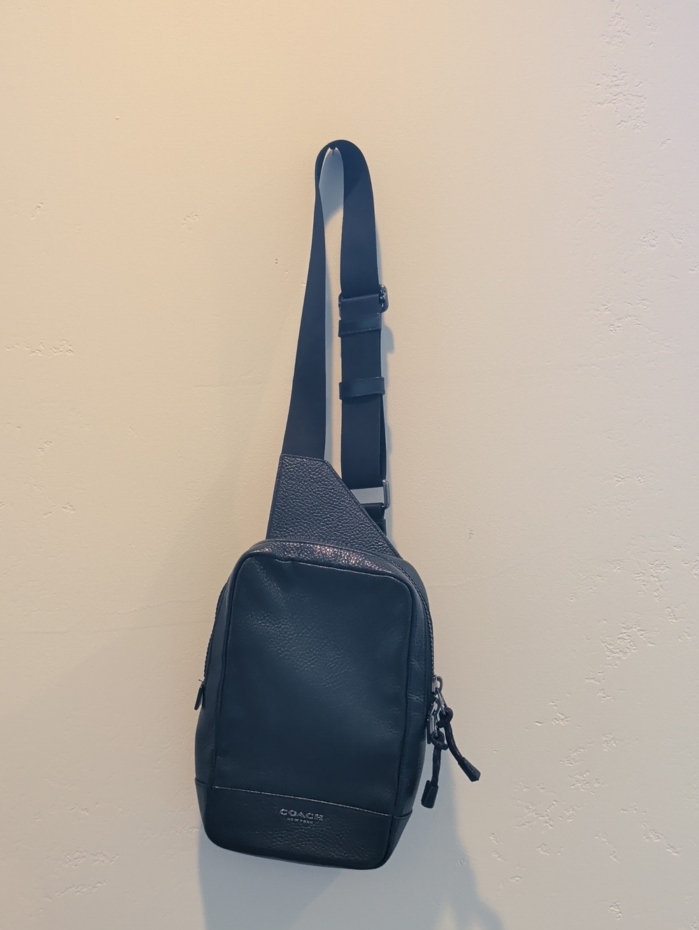 Coach Black Leather Crossbody Sling Bag